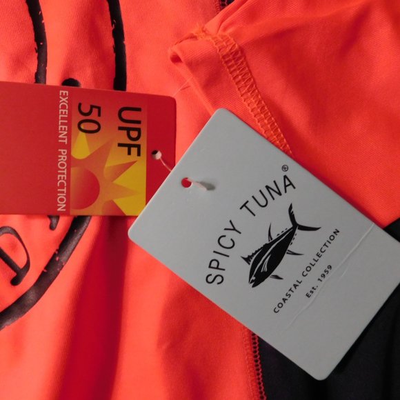 Spicy Tuna Coastal Collection Rash Guard Shirt SPF 50 XL NEW - Picture 4 of 7